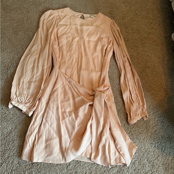 Yumi Kim- Peach Longsleeve Wrap Mini Dress - Picture 2 of 3